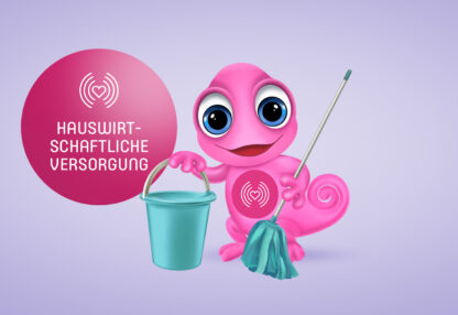 Maskottchen Leon hauswirtschaftliche Versorgung