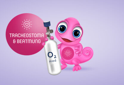 Maskottchen Leon Tracheostoma & Beatmung