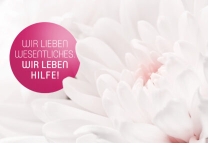 Wir lieben Wesentliches. Wir leben Hilfe!