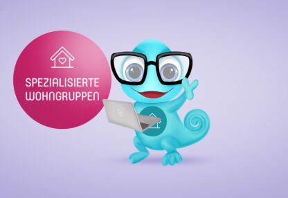 Maskottchen Leon Spezialisierte Wohngruppen