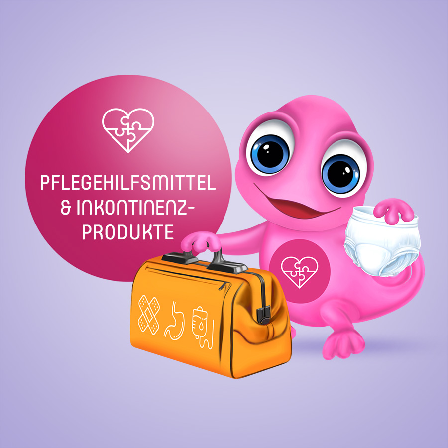 Maskottchen Leon Pflegehilfsmittel & Inkontinenzprodukte