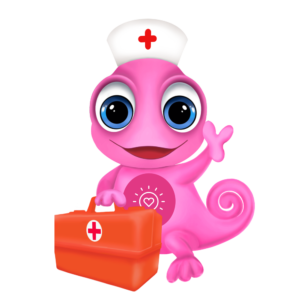 Maskottchen Leon Therapiemanagement