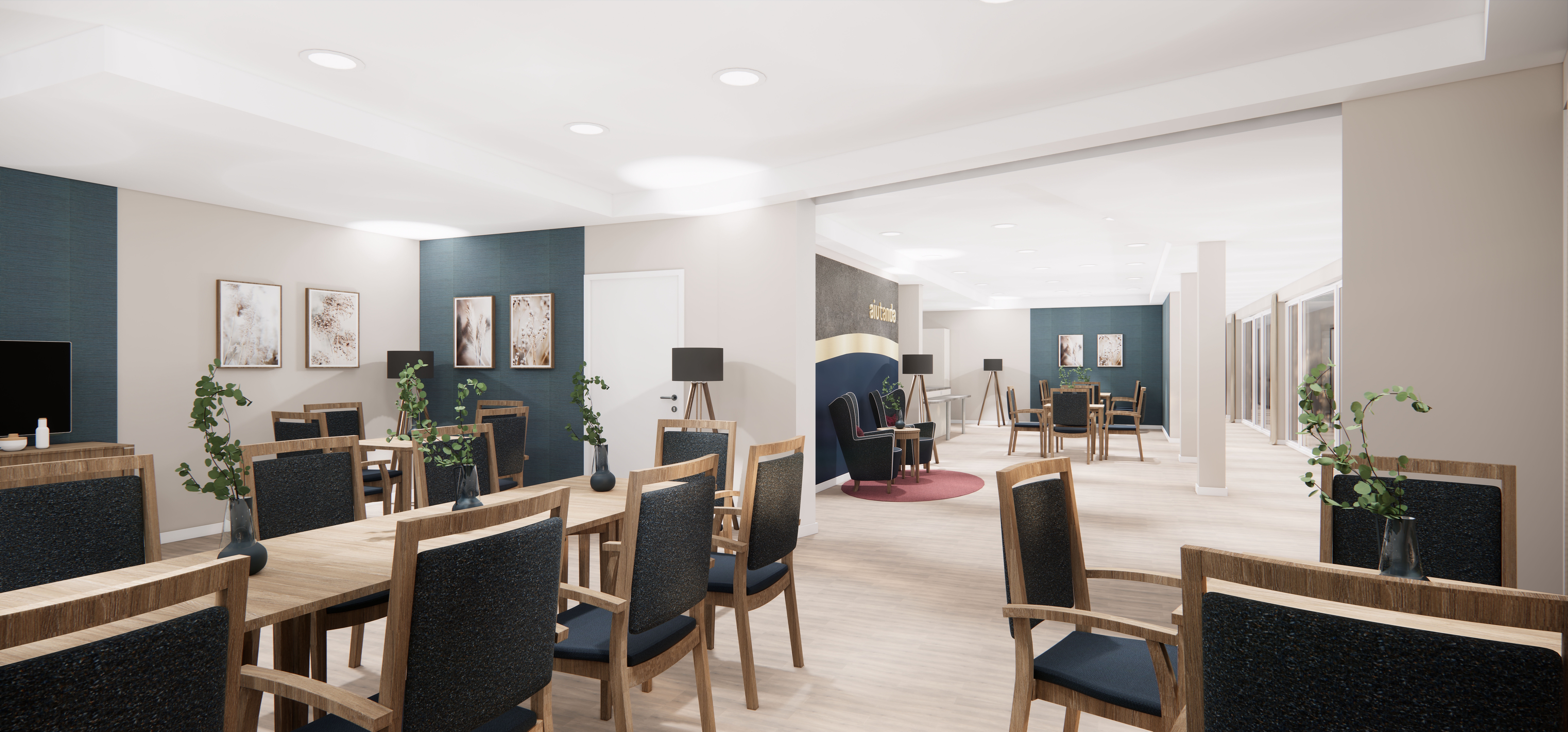 Lichtdurchfluteter Gemeinschaftsraum