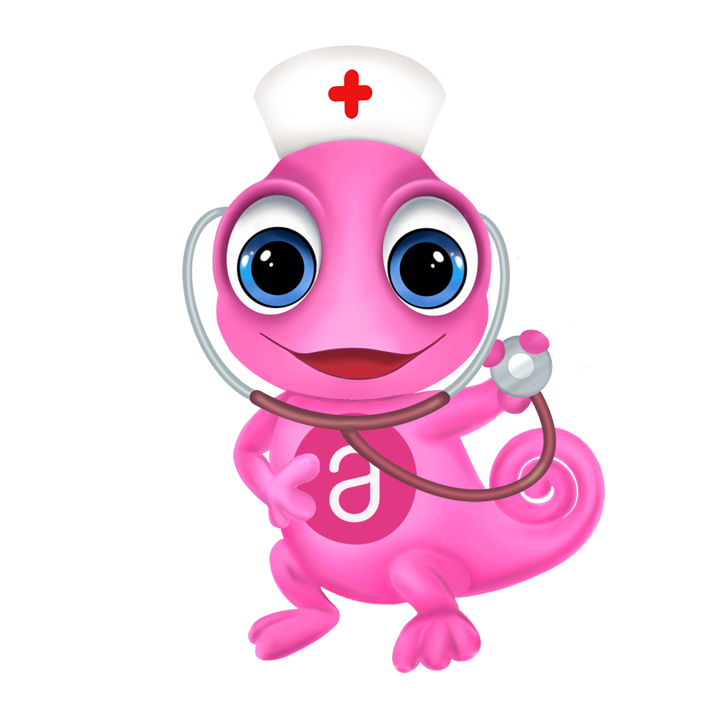 Maskottchen Leon spezial-medizinische Behandlungspflege