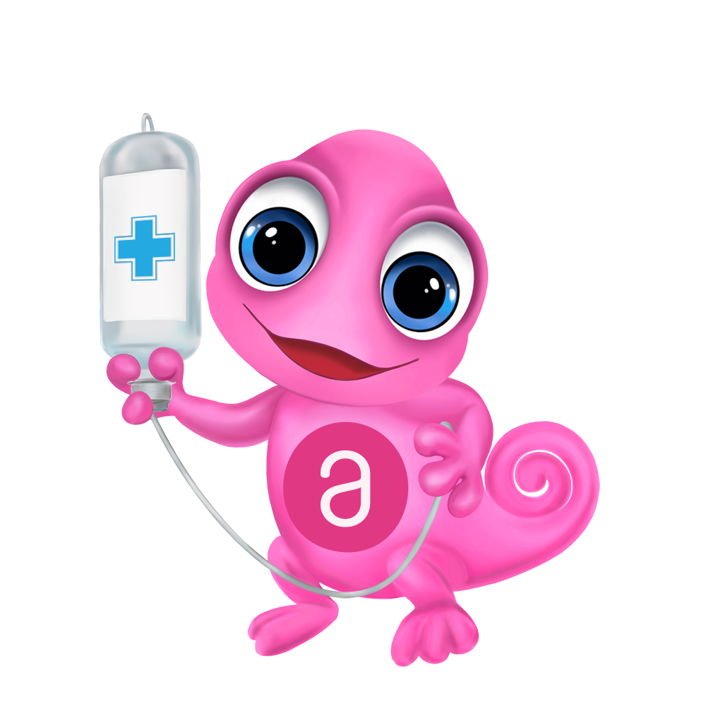 Maskottchen Leon Parenterale Ernaehrung