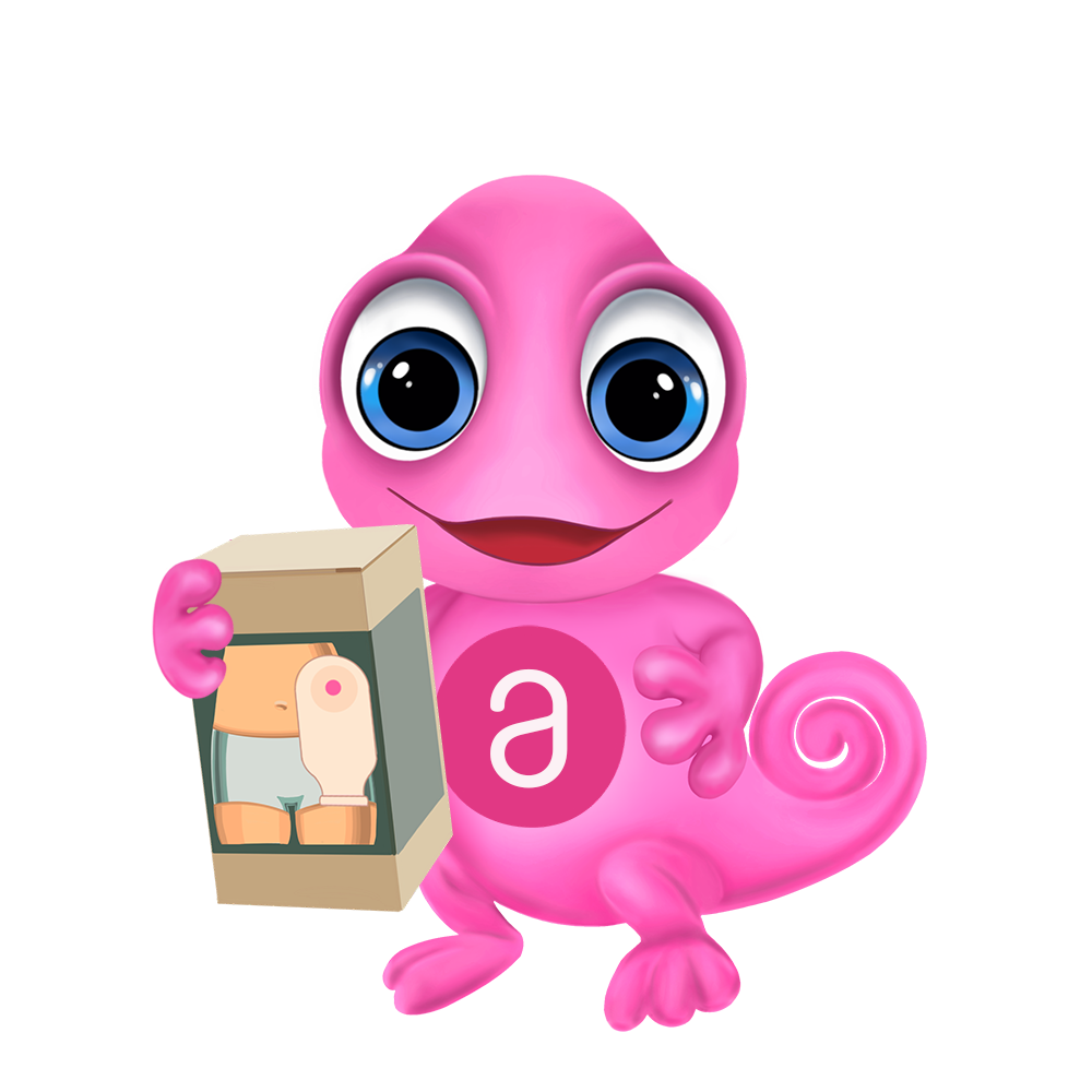 Maskottchen Leon Stomaversorgung