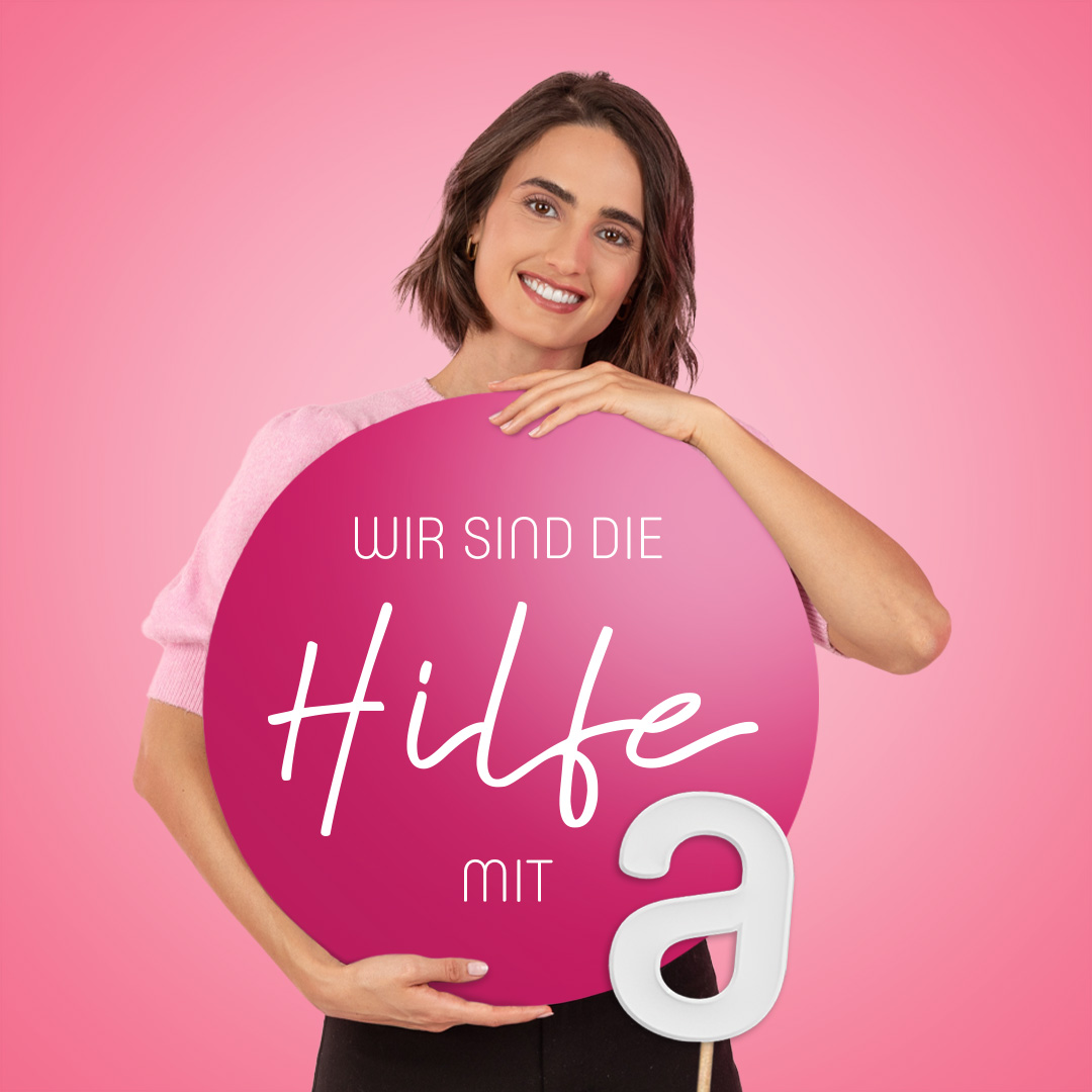 Wir sind die Hilfe mit a