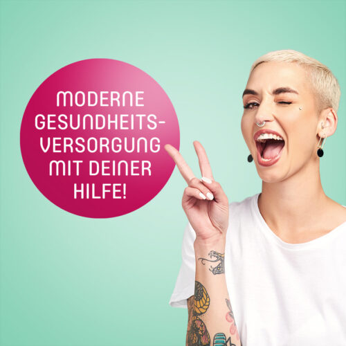 Moderne Gesundheitsversorgung mit deiner Hilfe!