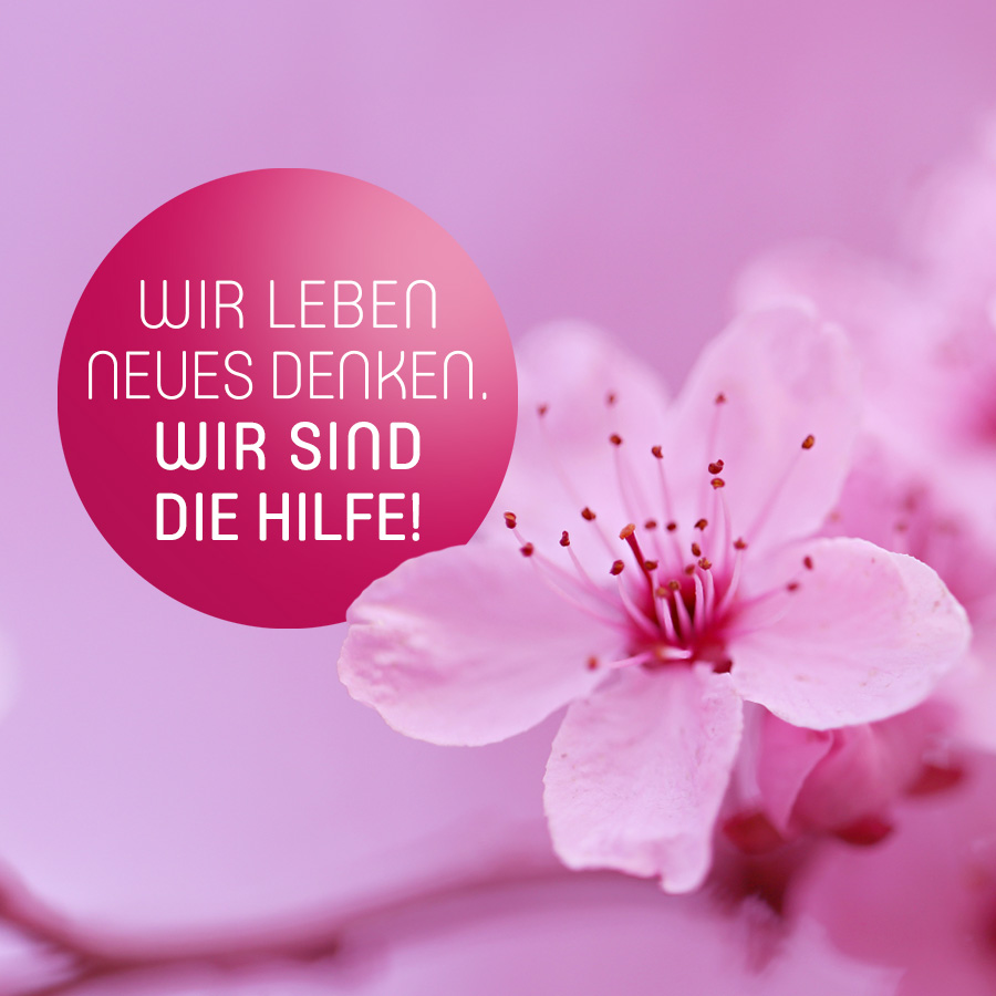 Wir leben neues Denken. Wir sind die Hilfe!