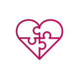 Icon Herz aus Puzzleteilen