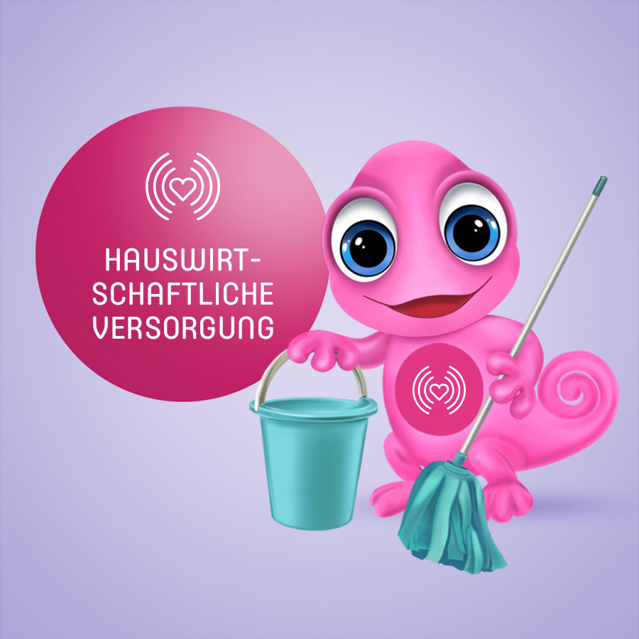 Maskottchen Leon hauswirtschaftliche Versorgung