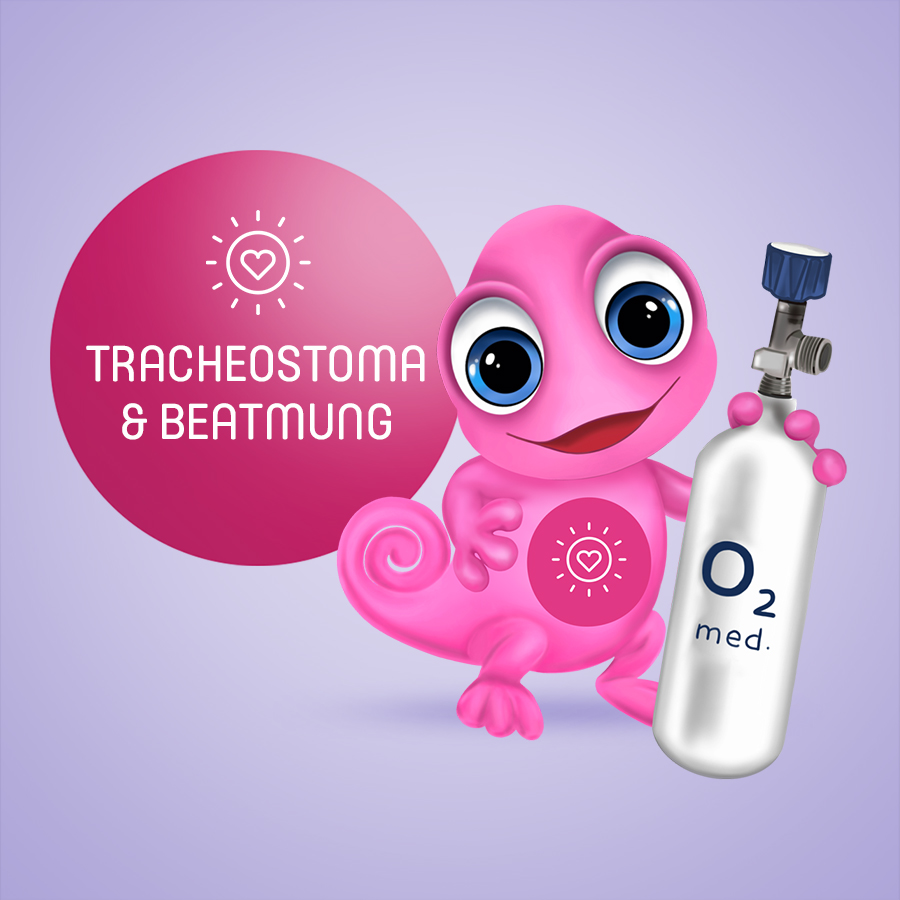 Maskottchen Leon Tracheostoma & Beatmung