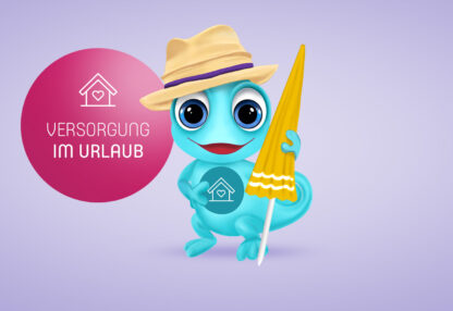 Maskottchen Leon Versorgung im Urlaub