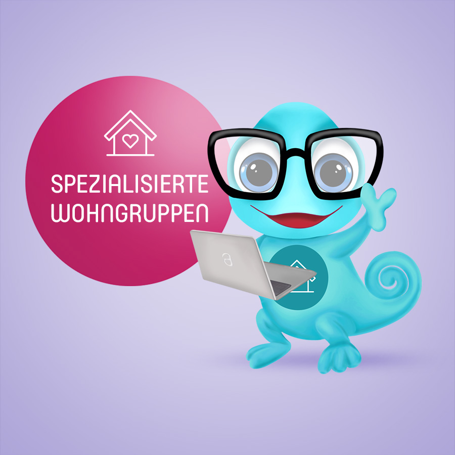 Maskottchen Leon Spezialisierte Wohngruppen