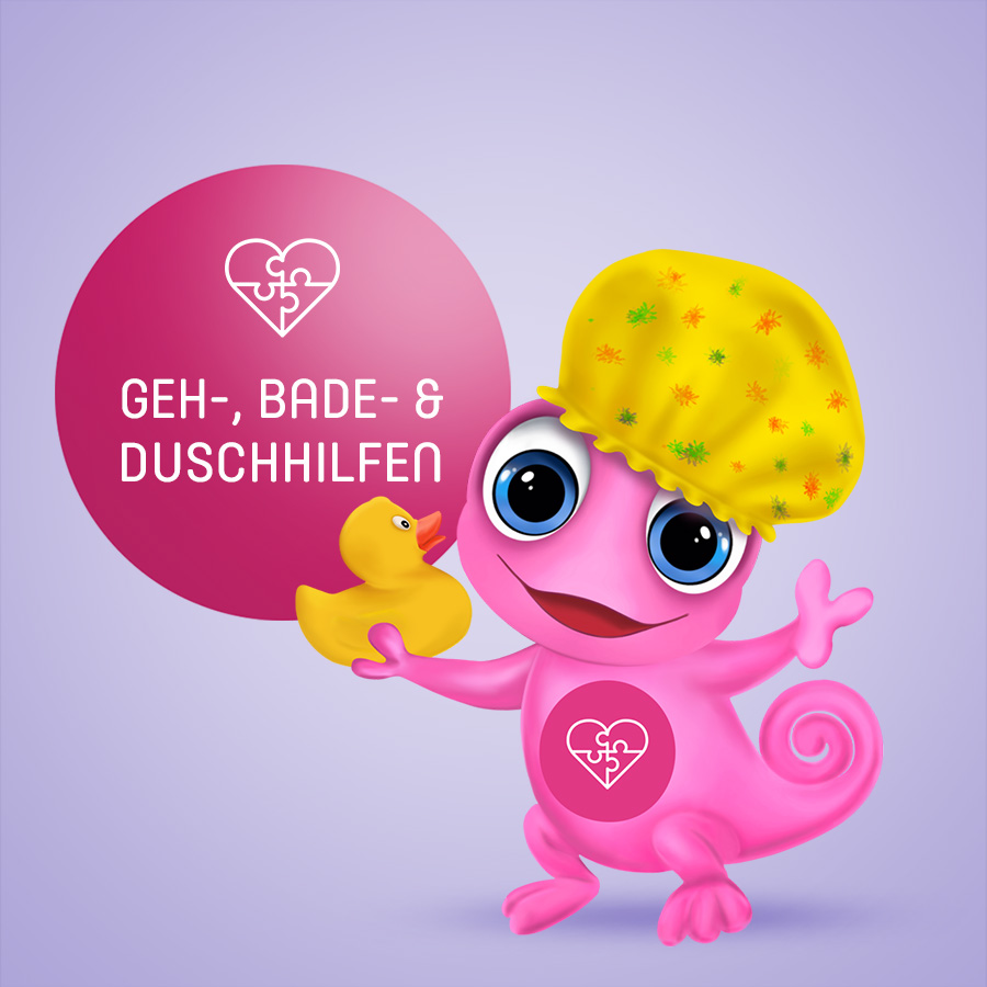 Maskottchen Leon Geh-, Bade- & Duschhilfen
