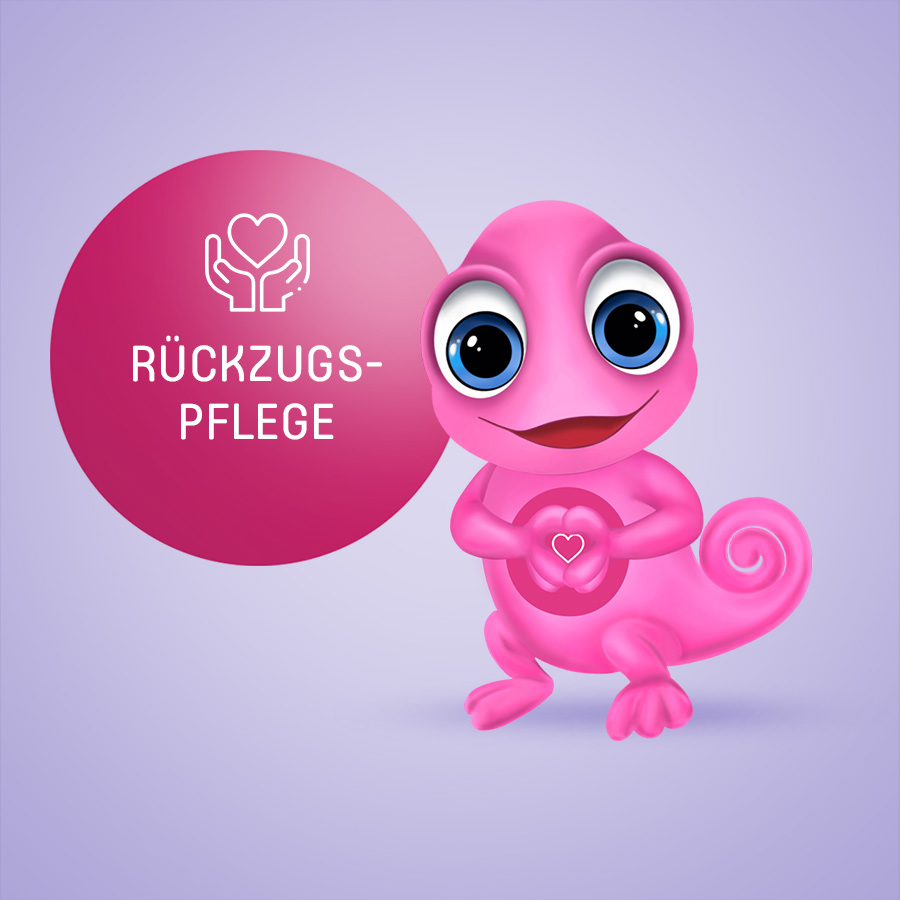 Maskottchen Leon Rückzugspflege