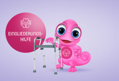 Maskottchen Leon Eingliederungshilfe