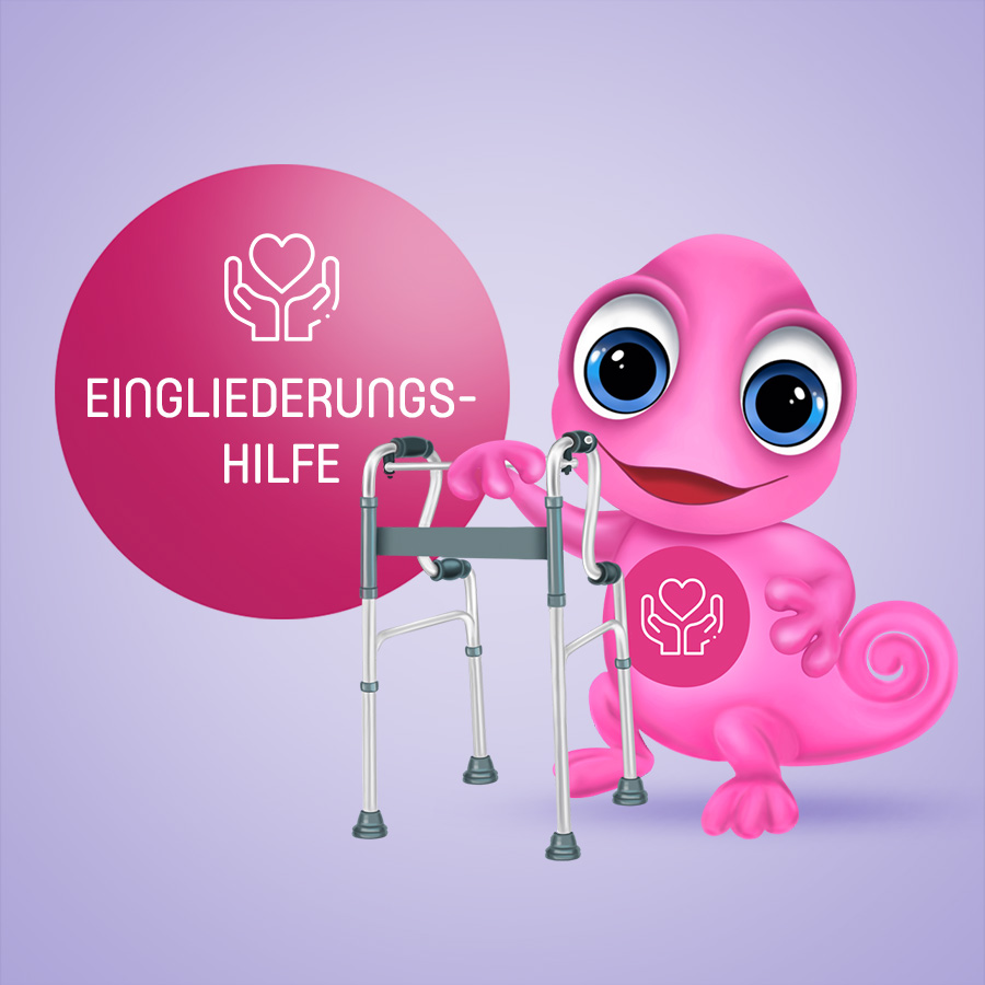 Maskottchen Leon Eingliederungshilfe