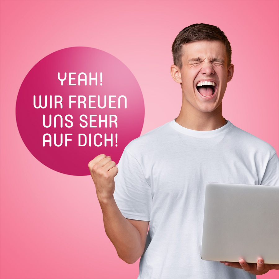 Yeah! Wir freuen uns sehr auf dich!